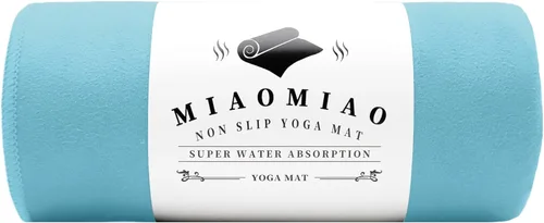 Miniatura 14 de MIAOMIAO Juego de toallas antideslizantes para yoga caliente, microfibra súper absorbente, 24.5 x 72 pulgadas, diseño antideslizante, sin lesiones
