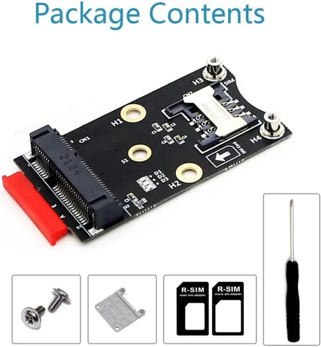 Miniatura 7 de HLT Mini PCI-E a M.2 (NGFF) Llave A/E Adaptador con ranura para tarjeta SIM