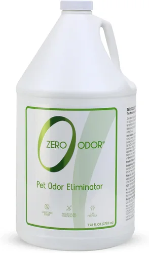 Zero Odor Eliminador de olores de mascotas, removedor de olores de aire y superficie para alfombras, muebles y camas de mascotas, repuesto, 128 onzas