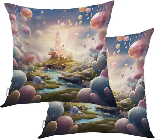 Miniatura 45 de Fundas de almohada con diseño de pinos y pájaros, bayas rojas, hojas de acebo, fondo beige, funda de cojín de mezcla digital, funda de almohada