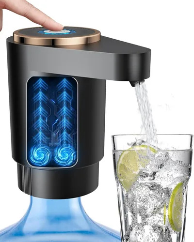 Bomba de botella de agua, dispensador de agua eléctrico portátil para botellas de 5 galones, carga USB, interruptor automático, batería recargable