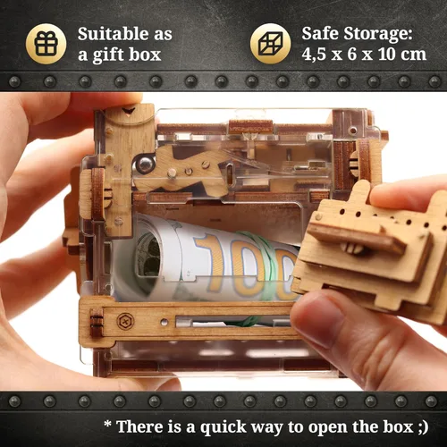 Miniatura 6 de iDventure A-Maze-ing Safe Caja de rompecabezas para adultos Desafío creativo estilo Escape Rompecabezas 3D único para regalos memorables