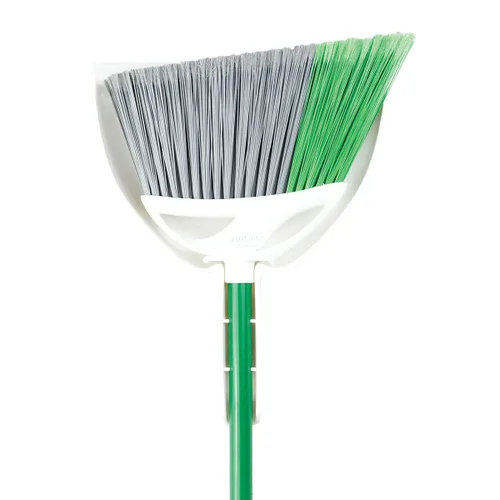 Miniatura 7 de Libman Commercial 206 - Escoba angular de precisión con bandeja para el polvo, mango de acero, 11 pulgadas de ancho, verde y blanco (paquete de 4)