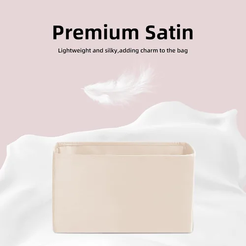 Miniatura 3 de DGAZ Organizador de bolso de seda para bolso de mano Dior Mini SML, organizador de bolsas suave y sedoso, bolso de lujo y moldeador de bolsas