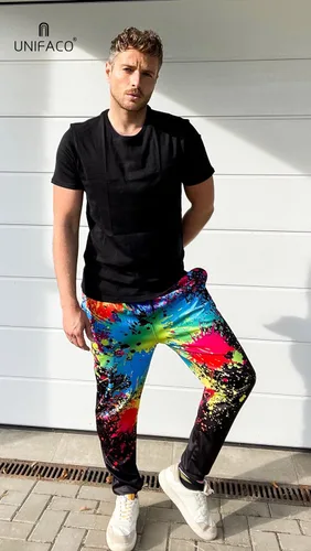 Miniatura 3 de UNIFACO. Pantalones deportivos unisex con estampado digital 3D con cordón