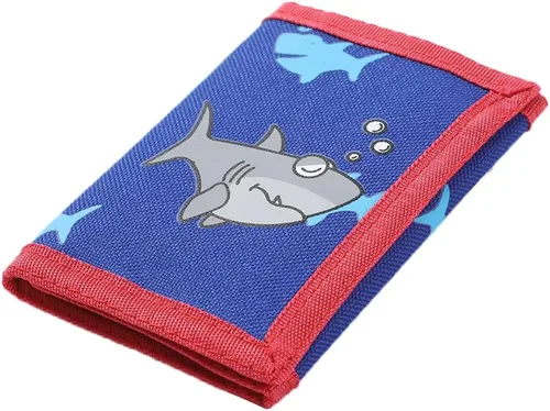 Miniatura 2 de Leyeve Trifold Canvas al aire libre encantadora de la historieta de la cartera para los niños - Santa Claus, Sharks, Billetera triple