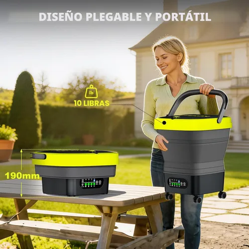 Miniatura 2 de LITEKON Lavadora a Presión Portátil Inalámbrica, Máx 750PSI, Batería 2x5.0Ah, Eléctrica de 4 Presión Ajustable con Tanque de 4.5Gal, Manguera