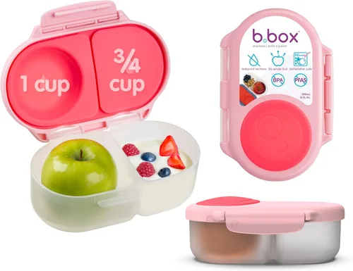 Miniatura 15 de b.box Batman Snack Box - Recipientes a prueba de fugas de 2 compartimentos para niños, mini caja Bento para niños y niños pequeños, contenedores