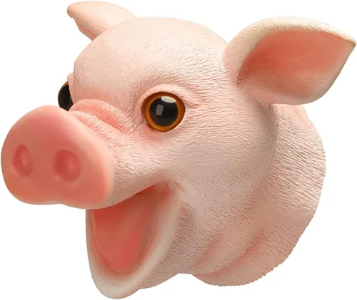 Miniatura 8 de Yolococa Marioneta de mano de vaca, marioneta de látex de aspecto realista para contar historias, juegos de rol, accesorios de fiesta y regalos