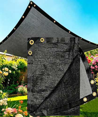 Miniatura 9 de e.share Tela de sombra negra 90% resistente para jardín - 3 pies x 6 pies, malla de sombra para patio exterior con ojales, para cubiertas