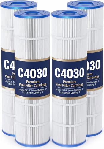 Cartucho de filtro de piscina C4030 de repuesto para Hayward SwimClear C4030 CX880XRE, Pleatco PA106-PAK4, Unicel C-7488, Filbur FC-1226, paquete de