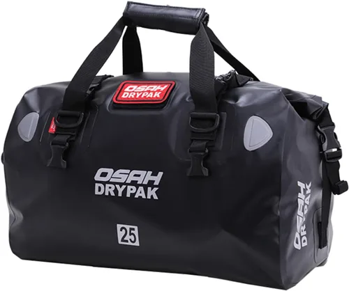 Miniatura 15 de Bolsa de lona impermeable y maleta - Bolsa seca para motocicleta, bolsas de sillín con cierre enrollable, gran espacio de almacenamiento, para Negro