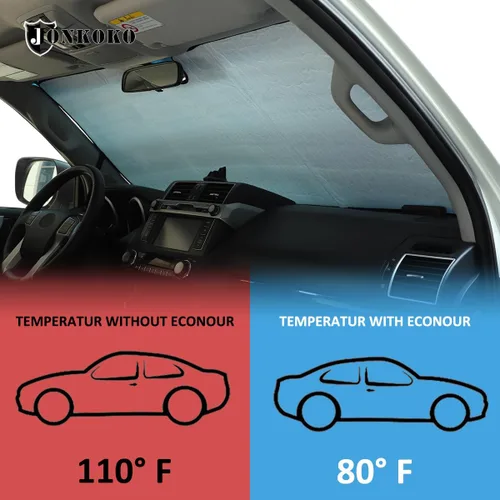 Miniatura 3 de Parasol para parabrisas de automóvil para Toyota Land Cruiser Prado FJ150, reflector de rayos UV plegable para ventana delantera y ventana completa