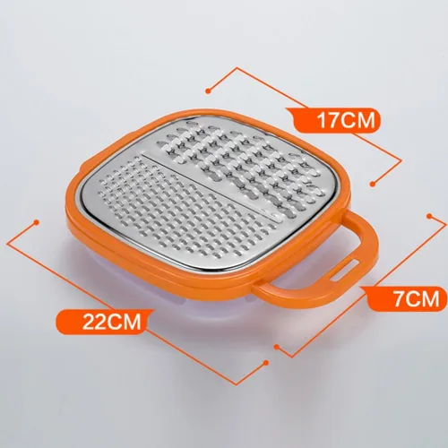 Miniatura 2 de BESTONZON Rallador de queso 2 en 1 para cocina con caja, rallador de verduras con recipiente de almacenamiento con mango