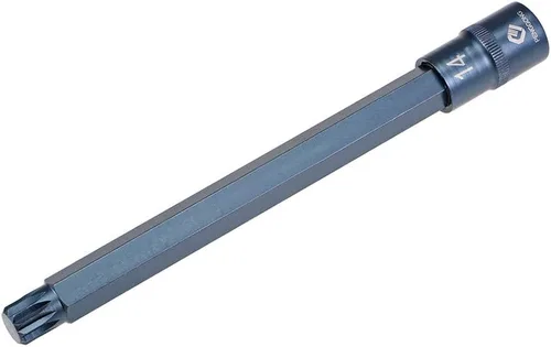 Miniatura 4 de uxcell 1/2" Drive x M12 (0.472 in) Triple Square Spline Bit Socket, brocas de acero S2, enchufes CR-V de 8" de longitud (solo para uso manual)