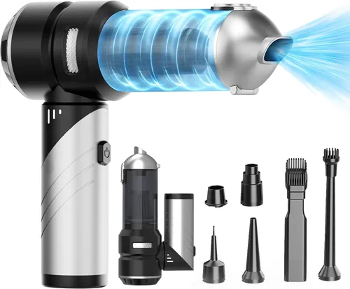 NEVERLAND Aspiradora de mano inalámbrica para automóvil, 15000 PA de alta potencia 4 en 1, portátil, plegable, pequeño kit de detalles, aspiradora
