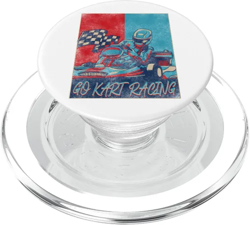 Miniatura 7 de Go Kart Racing Retro Vintage Go Kart Racing PopSockets Adhesive PopGrip