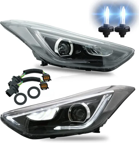 Miniatura 8 de VLAND Conjunto de faros delanteros para Hyundai Elantra 2012-2015 y Elantra Coupe 2013 2014 (no para híbrido) W/DRL, luz frontal LED con señal