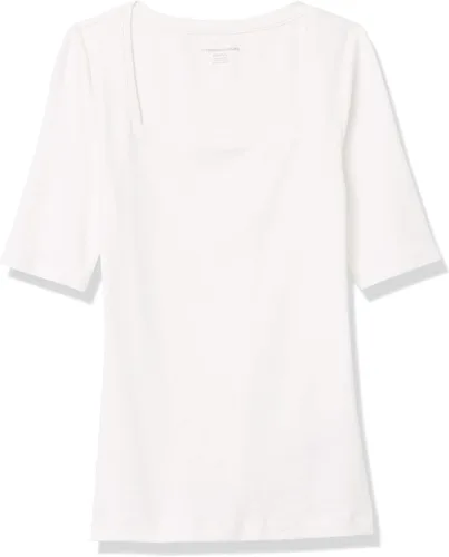 Miniatura 46 de Amazon Essentials - Camiseta de manga corta y cuello cuadrado para mujer