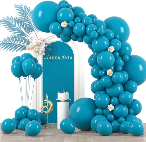 Miniatura 179 de Voircoloria - Globos azul bebé claro, paquete de 66 globos de 12 pulgadas de látex para fiestas para niños y niñas, para cumpleaños, baby shower, 16