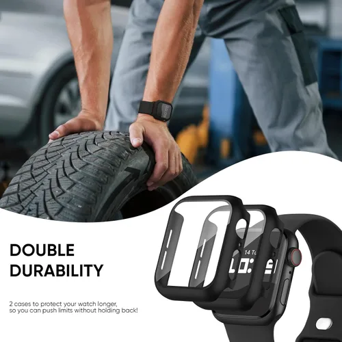 Miniatura 2 de Adorique 3-en-1 compatible con Apple Watch Band de 40 mm, 41 mm, 42 mm, 44 mm, 45 mm, 46 mm, correa deportiva de silicona suave para iWatch Series