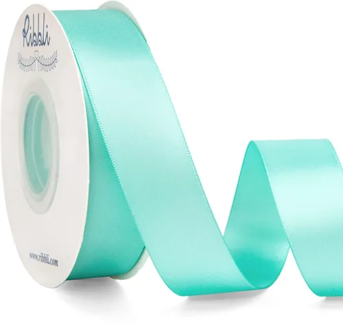 Miniatura 160 de Ribbli - Cinta de satén de doble cara dorada, 1 pulgada x 25 yardas, uso para ramo de lazos, envoltura de regalos, decoración de boda Dorado
