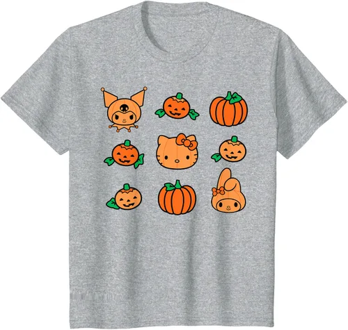 Miniatura 33 de Camiseta de Halloween Hello Kitty My Melody Kuromi Pumpkins
