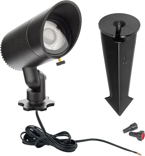 Miniatura 3 de WAC - Iluminación de paisaje, luz LED de acento básica de 12 V, 6 W con ángulo de haz ajustable de 3000 K en negro