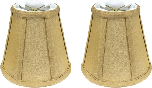 Miniatura 56 de Royal Designs, Inc. BS-707FC-6AGL Deep Empire Basic - Pantalla para lámpara con clip de llama, 3.5 x 6 x 5.75 pulgadas, color dorado antiguo
