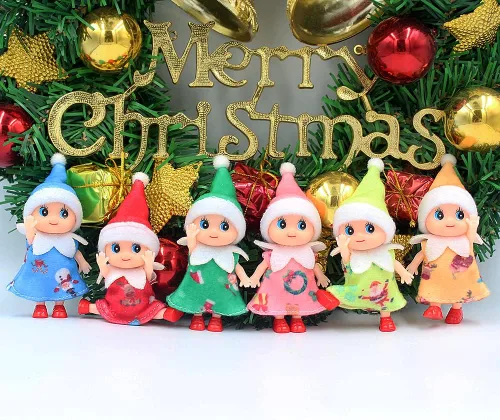 Miniatura 3 de WULEEUPER - Muñecas pequeñas de elfo bebé Decoración navideña de elfo en miniatura Regalo para recién nacido Muñecas de bebé para niña y niño