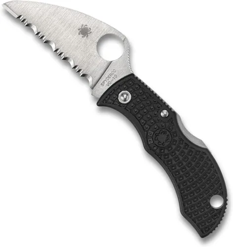 Miniatura 13 de Spyderco Manbug Leaf Cuchillo plegable de bolsillo con hoja de acero VG-10 de 1.9" y mango FRN - Cuchillo EDC para hombres y mujeres, perfecto