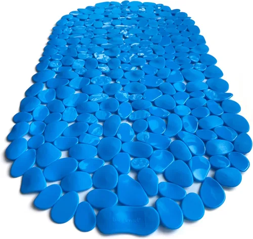Miniatura 23 de Alfombra antideslizante para bañera y ducha "Pebbles" de 27 x 14 pulgadas, ovalada, no tóxica, segura, limpia, lavable a máquina, agarre y drenaje