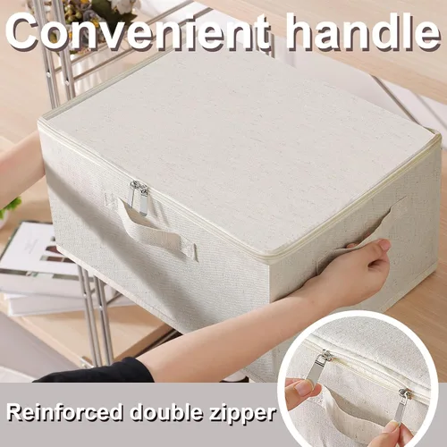 Miniatura 8 de Caja de almacenamiento debajo de la cama con tapa, organizadores de ropa plegables, cestas de organización para el hogar para ropa, zapatos, mantas