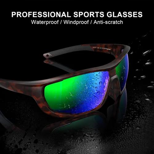 Miniatura 3 de CARFIA Lentes de sol deportivos polarizados para hombres y mujeres, lentes únicos laterales de ventilación para béisbol, correr, ciclismo 5. Marco