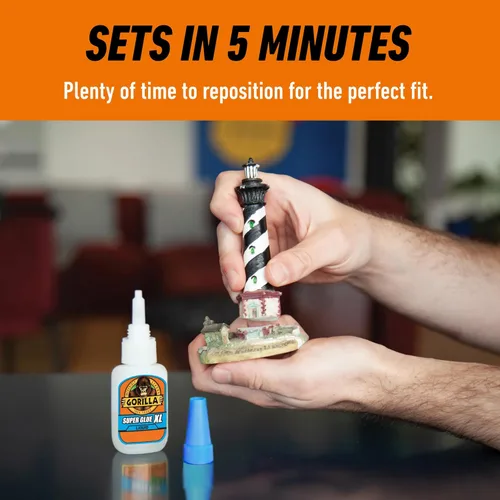 Miniatura 7 de Gorilla Super Glue XL, pegamento transparente, 25 gramos (paquete de 2) - Todo propósito y configuración rápida para proyectos y reparaciones