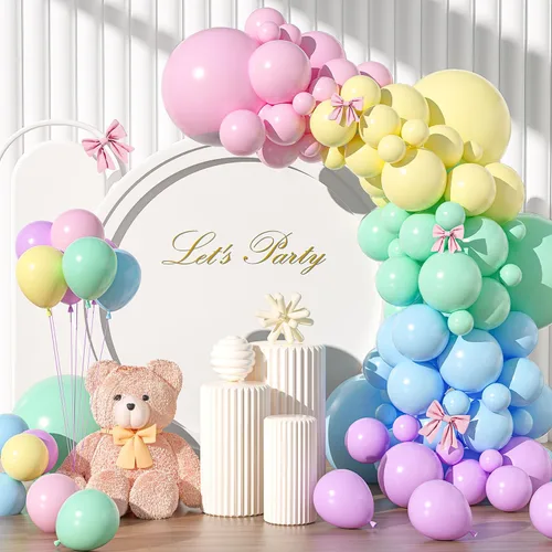 Miniatura 26 de Kit de arco de globos rojo brillante de 135 piezas de diferentes tamaños de 18, 12, 10 y 5 pulgadas, decoraciones de fiesta de color rojo para baby