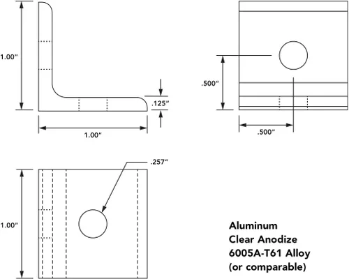 Miniatura 3 de 8020, 4108, 10 Series Aluminio LITE Soporte de esquina interior de 2 agujeros Soporte de ángulo de 90 grados para ranura en T extrusión extrusión