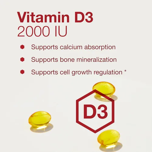 Miniatura 4 de PROTOCOL FOR LIFE BALANCE Vitamina D3 2,000 UI - Apoyo inmunológico, huesos y dientes saludables - 120 cápsulas blandas