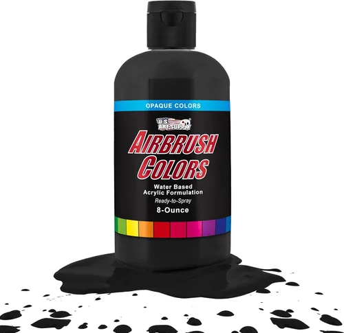 Miniatura 10 de U.S. Art Supply Opaque Lake Blue - Pintura acrílica para aerógrafo con efectos especiales, 8 onzas, lista para rociar, pintura con pincel de aire a