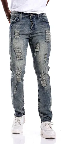 Miniatura 3 de MICKASON jeans rasgados y entallados para hombre