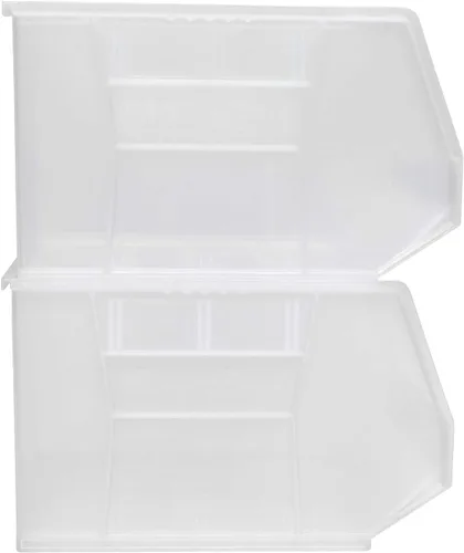 Miniatura 10 de Akro-Mils AkroBin Caja de almacenamiento de plástico apilable, 18 x 16 x 11 pulgadas, 3 unidades Transparente