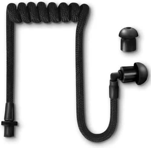 Miniatura 16 de Tubeez Walkie Talkie Auricular con tapones negros para los oídos – Tubo roscado de bloqueo de humedad que se adapta a cualquier auricular de radio