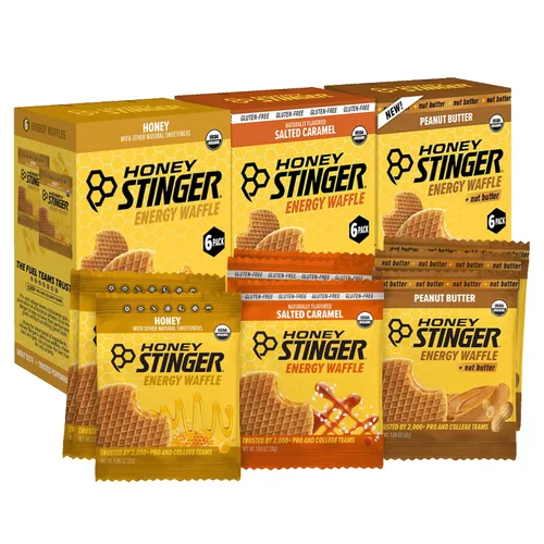 Miniatura 24 de Honey Stinger Gofre de Mantequilla de Maní Orgánica, Stroopwafel Energético para Ejercicio, Resistencia y Rendimiento, Nutrición Deportiva