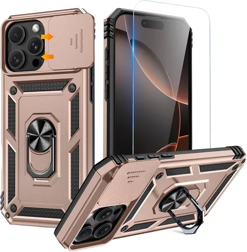 Miniatura 16 de Goton Funda para iPhone 14 Plus con Protector de Pantalla - Funda con Cubierta Deslizante para Cámara con Soporte de Anillo, Resistente de Grado