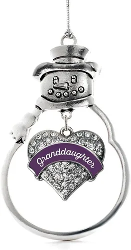 Miniatura 94 de Inspired Silver - Big Sis - Adorno de Navidad plateado - Adorno de árbol de Navidad con dije de corazón con circonita cúbica - Decoración colgante