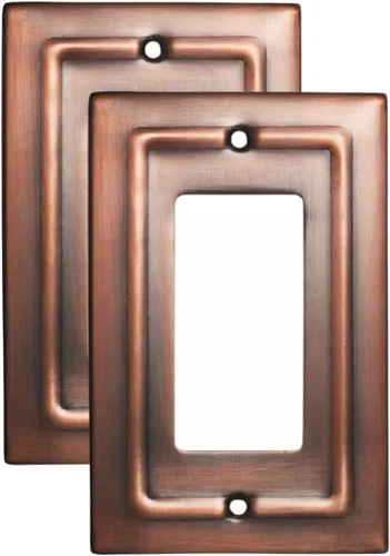 Monarch Abode Placa de Pared Basculante de 1 Gang, Placa de Pared de Metal Decorativa Arquitectónica para Interruptor Individual, Placa Decorativa