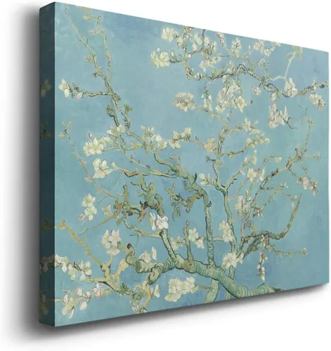 Miniatura 2 de Renditions Gallery Vincent Van Gogh Impreso Flores de almendra, famosa reproducción de pintura, lienzo de alta calidad envuelto en galería, listo