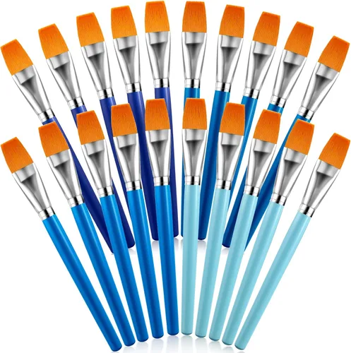 Honoson Pinceles de pintura para pintura acrílica, pinceles grandes a granel con mango de madera para acrílico, acuarela, óleo, manualidades, arte