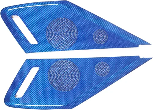 Miniatura 10 de Cubierta de altavoz de puerta lateral de automóvil compatible con Chevrolet Corvette C8 2LT 3LT 2020-2023 fibra de carbono real, 2 piezas, Negro