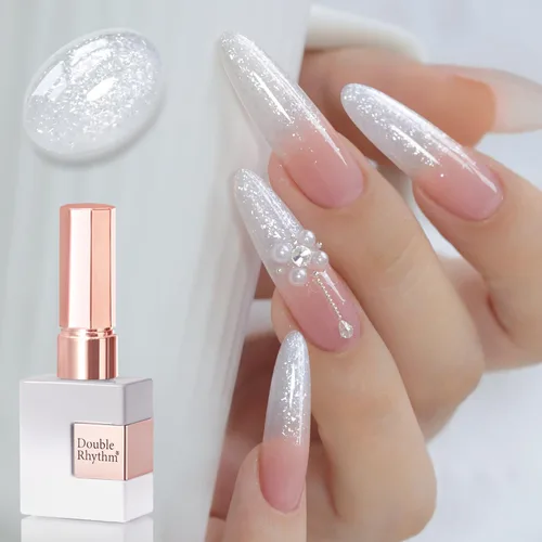 Miniatura 65 de Double Rhythm 15ml de esmalte de uñas en gel, color puro, mismo color, misma botella, esmalte de uñas de remoción para arte de manicura en salón